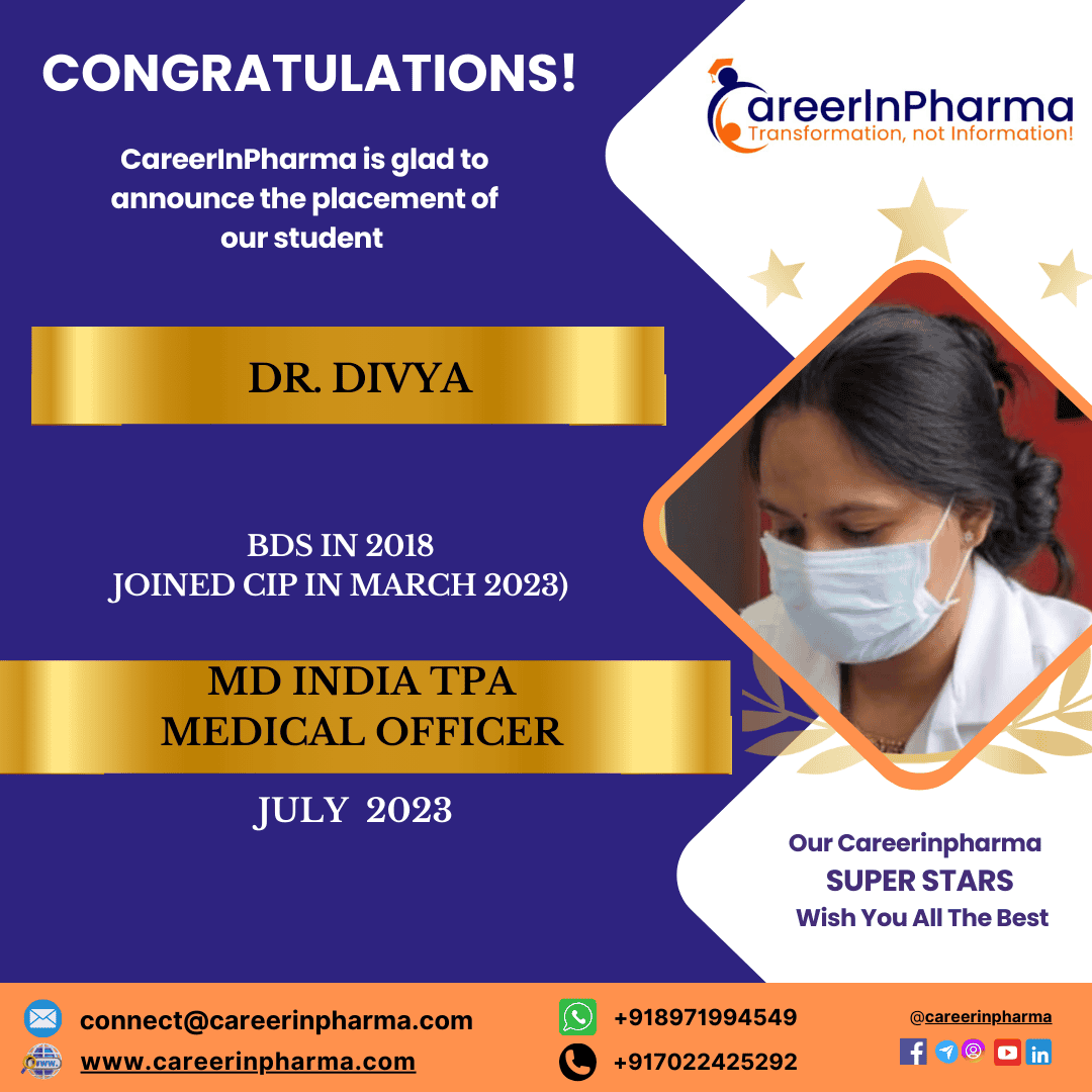Job Placements Post dr. divya