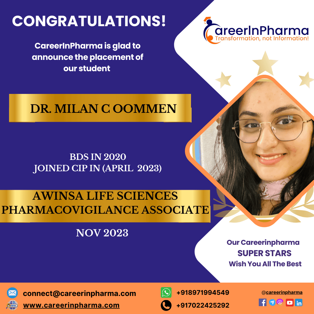 Job Placements Post dr. milan c oommen