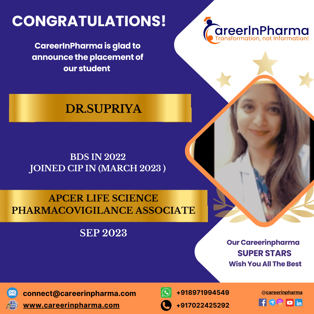 Job Placements Post dr.supriya