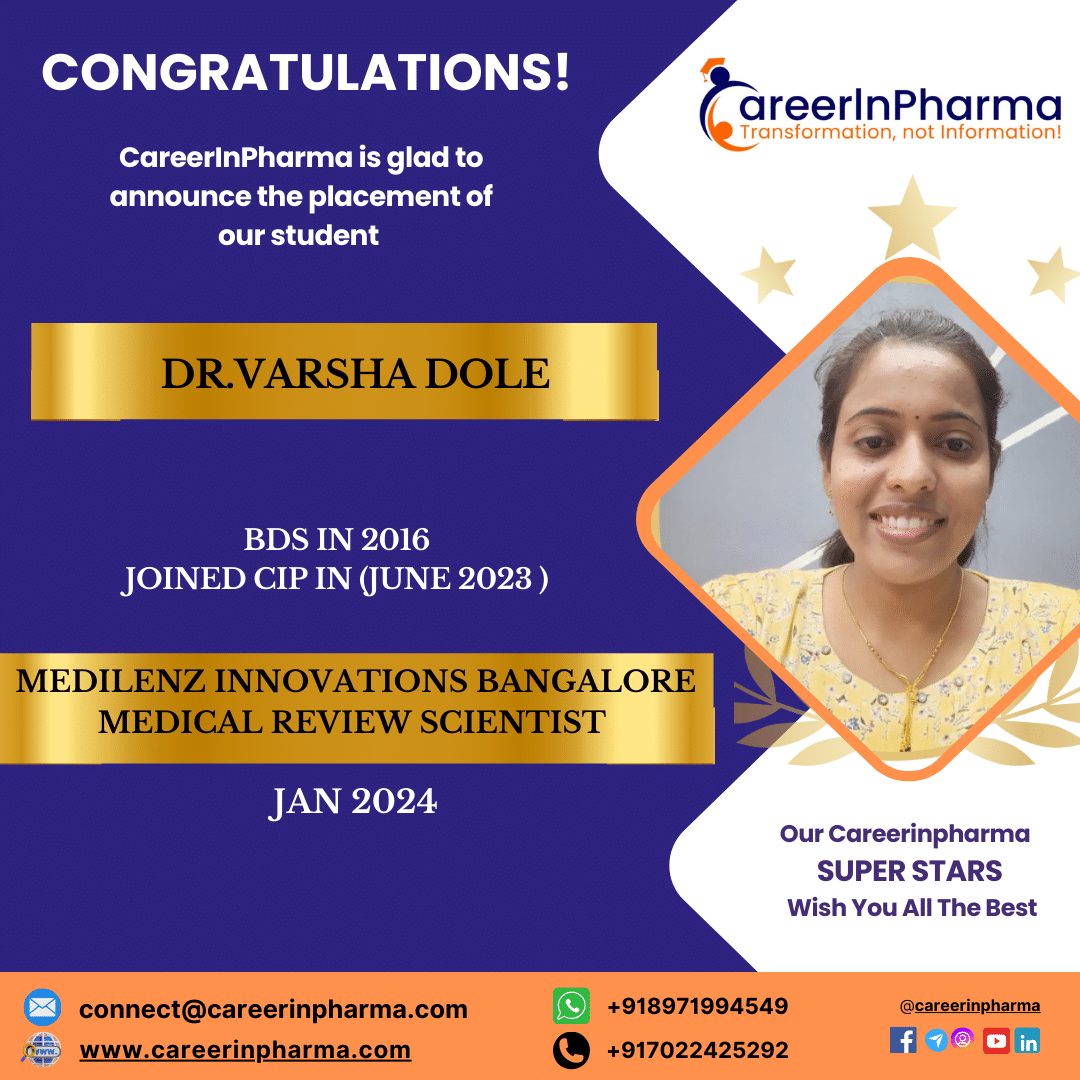 Job Placements Post dr.varsha dole