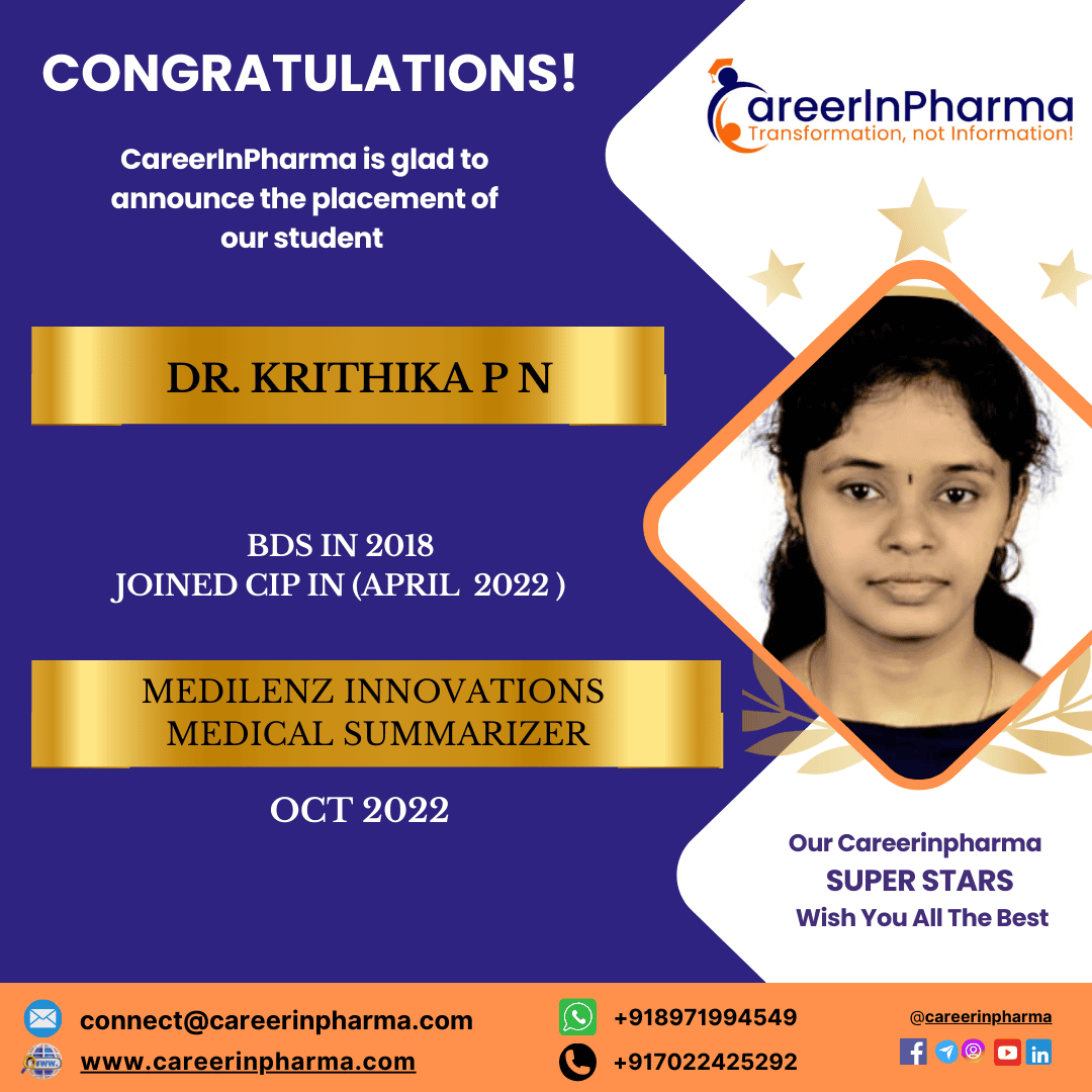 job Placements Post dr.dr . krithika p n
